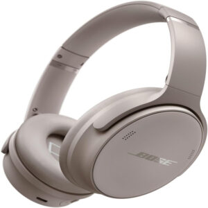 bose quietcomfort 藍牙耳機,附主動式耳罩式降噪和麥克風、深低音、長達 24 小時的播放時間,砂岩