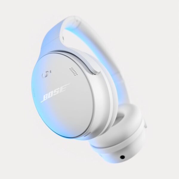 bose quietcomfort 藍牙耳機,附主動式耳罩式降噪和麥克風的無線耳機,深沉低音,播放時間長達 24 小時,白煙