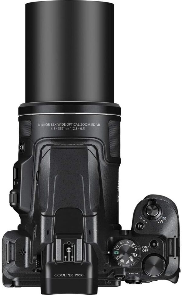 nikon coolpix p950 超變焦數位相機 | 83 倍光學變焦 帶影像穩定 16 mp 4k 超高清 視頻 wi fi 連接 raw 格式和旋轉 lcd 螢幕(黑色)