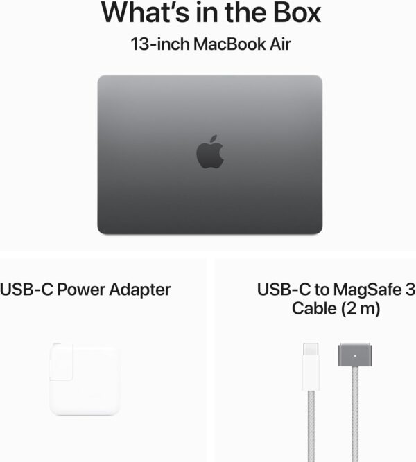 apple 2024 macbook air 13 吋筆記型電腦,附 m3 晶片:專為 apple 智慧打造,13.7 吋 liquid retina 顯示器,16gb 統一記憶體,256gb ssd 儲存,背光鍵盤,touch id;午夜