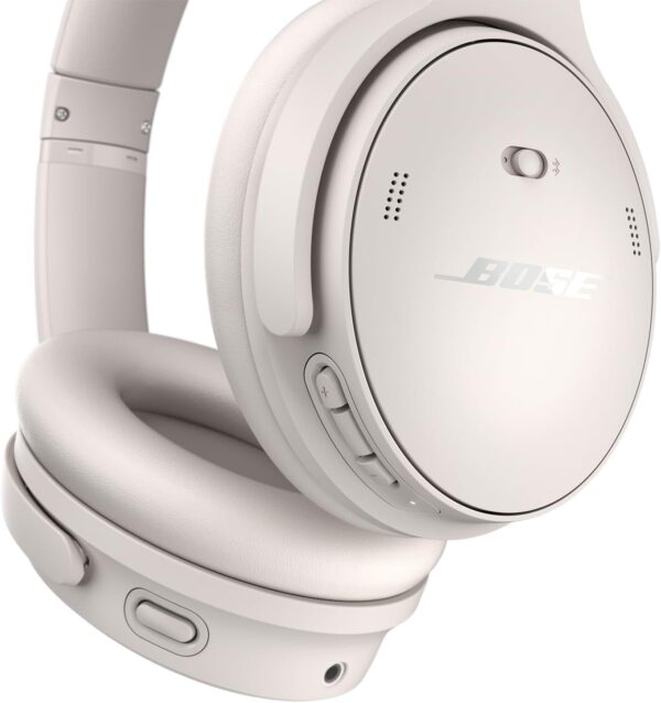 bose quietcomfort 藍牙耳機,附主動式耳罩式降噪和麥克風的無線耳機,深沉低音,播放時間長達 24 小時,白煙
