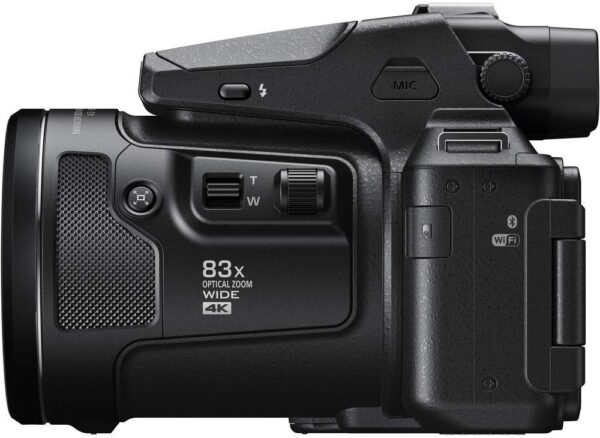 nikon coolpix p950 超變焦數位相機 | 83 倍光學變焦 帶影像穩定 16 mp 4k 超高清 視頻 wi fi 連接 raw 格式和旋轉 lcd 螢幕(黑色)